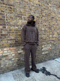 OBSIDIAN WASHED BROWN HOODIE