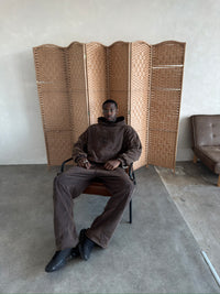 OBSIDIAN WASHED BROWN HOODIE