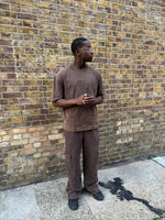 OBSIDIAN WASHED BROWN TEE