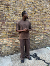 OBSIDIAN WASHED BROWN TEE