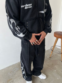 'STARS & FLAMES' ZIP HOODIE