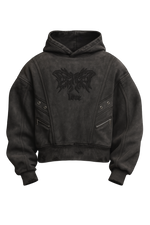 OBSIDIAN WASHED BLACK HOODIE