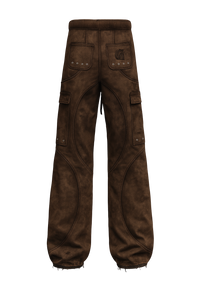 OBSIDIAN WASHED BROWN JOGGERS