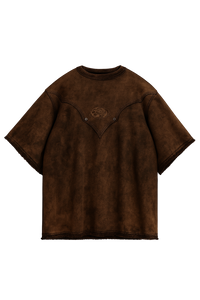 OBSIDIAN WASHED BROWN TEE